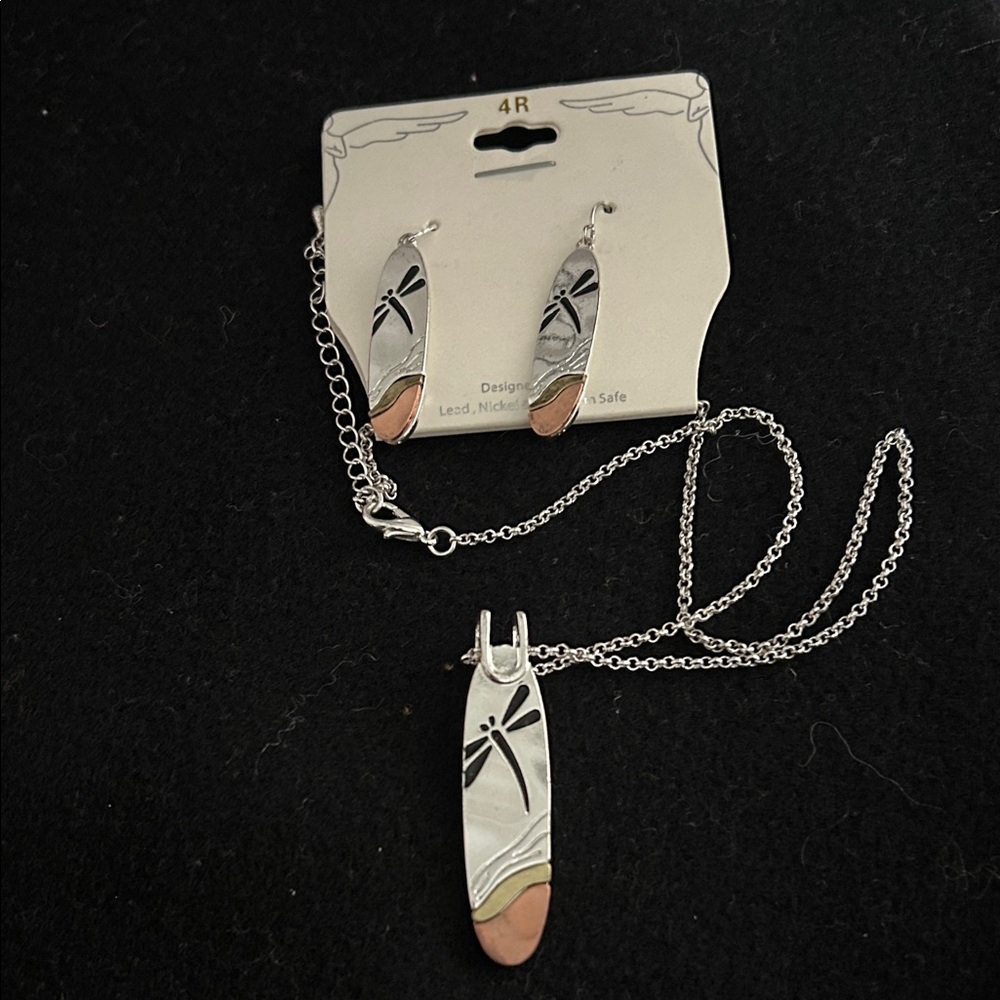 Silver and copper Necklace Set